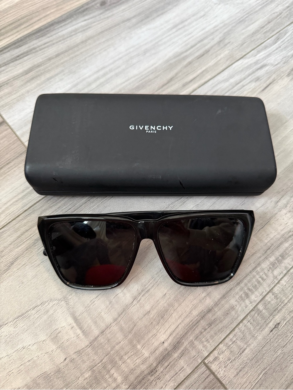 Givenchy Black Shield Sunglasses with Case - Please read description